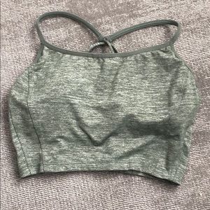 Athleta beloved crop tank bralette bra green s